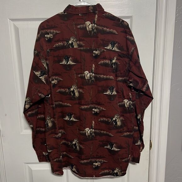 🔥🔥 COLUMBIA RIVER LODGE Nature Hunting Dog Corduroy Button Shirt - GUC - Sz XL - Picture 5 of 11